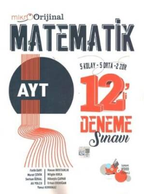 Orijinal Mikro AYT Matematik 12 li Deneme Sınavı - Kolektif kitap kapağı