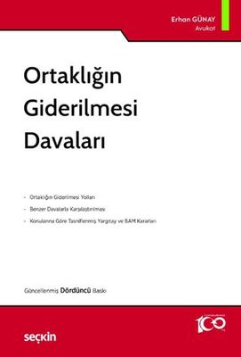 Ortaklığın Giderilmesi Davaları - Erhan GÜNAY kitap kapağı