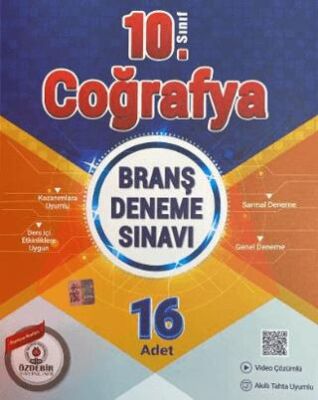 Özdebir Yayınları 10. Sınıf Çoğrafya Branş Deneme - Kolektif kitap kapağı