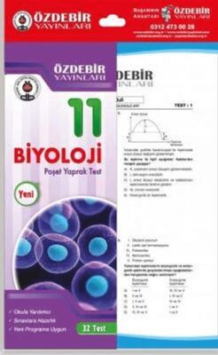Özdebir Yayınları 11. Sınıf Biyoloji Çek Kopar Yaprak Test - Kolektif kitap kapağı