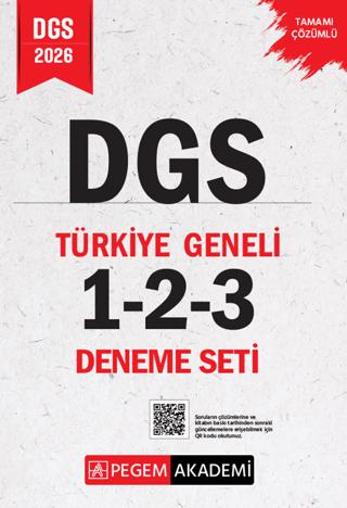 2026 DGS Tamamı Çözümlü Türkiye Geneli 1-2-3 (3'lü Deneme Seti)