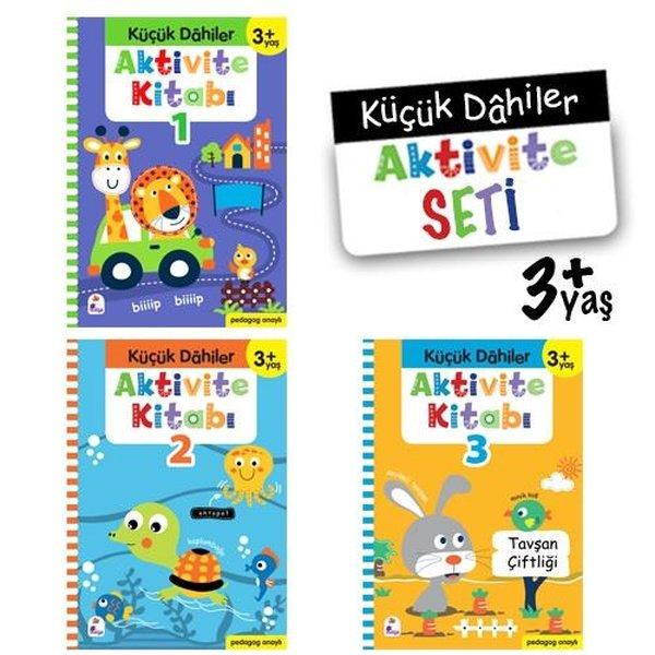 Küçük Dahiler Aktivite Seti 3+Yaş - 3 Kitap Takım | İndigo Çocuk (İnce Kapak)  - Resim 1