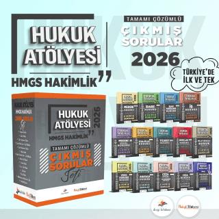 2026 Hukuk Atölyesi HMGS Hakimlik Tamamı Çözümlü Çıkmış Sorular Seti | Dizgi Kitap (Ciltsiz)  - Resim 1