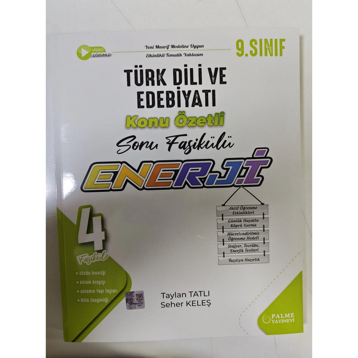 Palme 9.Sınıf Enerji Türk Dili Ve Edebiyatı Konu Özetli Soru Fasikülleri (4 Fasikül) Yeni kitap kapağı