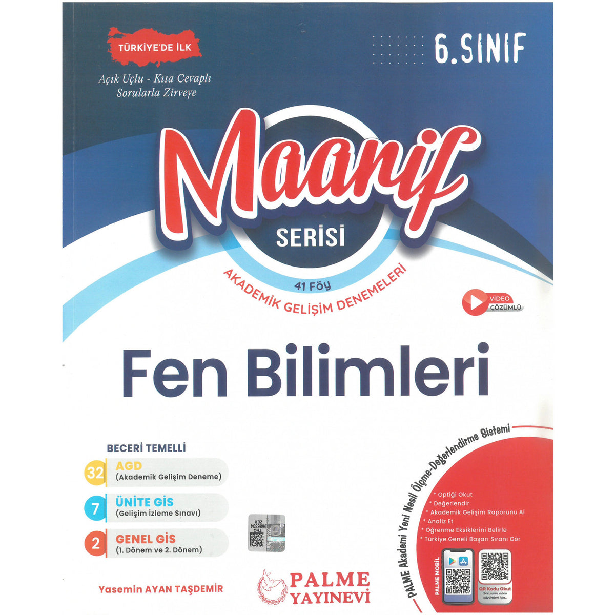 Palme Yayınları 6. Sınıf Maarif Serisi Fen Bilimleri Haftalık Deneme 41 Föy kitap kapağı