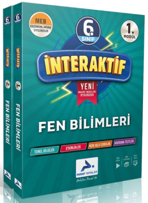 Paraf Yayınları 6. Sınıf İnteraktif Fen Bilimleri Etkinlikli Çalışma Kitabı 2 Modül - Kolektif kitap kapağı