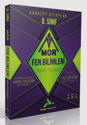 Paraf 8. Sınıf LGS Mor Fen Bilimleri Soru Kütüphanesi Paraf Yayınları - Kolektif kitap kapağı