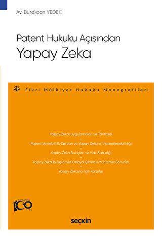 Patent Hukuku Açısından Yapay Zeka - Burakcan Yedek kitap kapağı