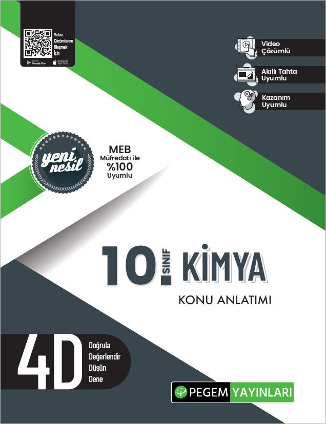 Pegem 10. Sınıf Kimya Konu Anlatımı kitap kapağı