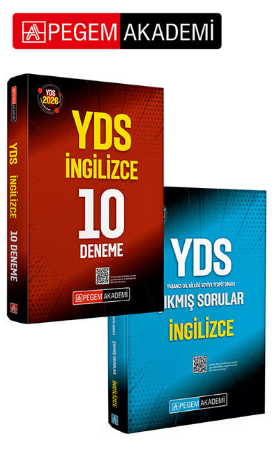 PEGEM AKADEMİ 2026 YDS İngilizce Çıkmış Sorular + 2026 YDS İngilizce 10 Deneme Seti (2.Kitap) kitap kapağı