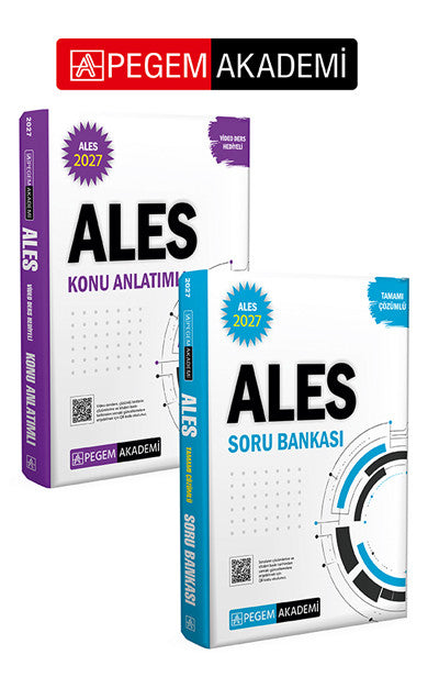 PEGEM AKADEMİ 2027 ALES Konu Anlatımlı (Video Ders Hediyeli)+ 2027 ALES Tamamı Çözümlü Soru Bankası kitap kapağı