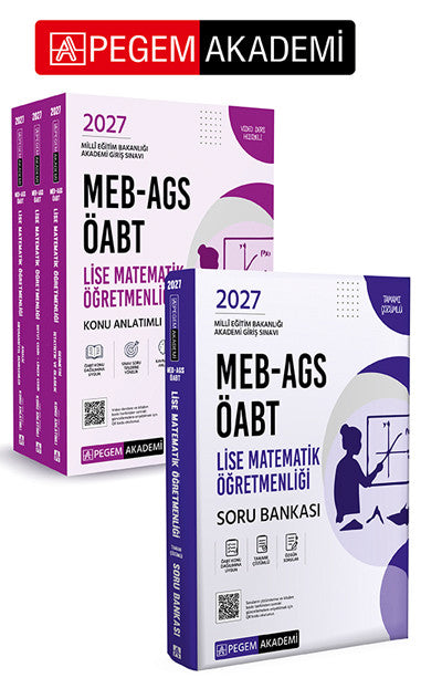 PEGEM AKADEMİ 2027 MEB-AGS ÖABT Lise Matematik Öğretmenliği Konu Anlatımlı + 2027 MEB-AGS ÖABT Lise kitap kapağı