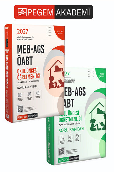 PEGEM AKADEMİ 2027 MEB-AGS ÖABT Okul Öncesi Öğretmenliği Konu Anlatımlı + 2027 MEB-AGS ÖABT Okul Önc kitap kapağı