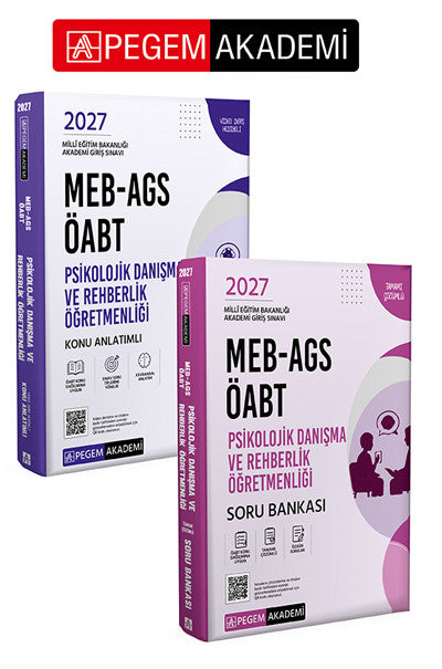 PEGEM AKADEMİ 2027 MEB-AGS ÖABT Psikolojik Danışma ve Rehberlik Öğretmenliği Konu Anlatımlı + 2027 M kitap kapağı