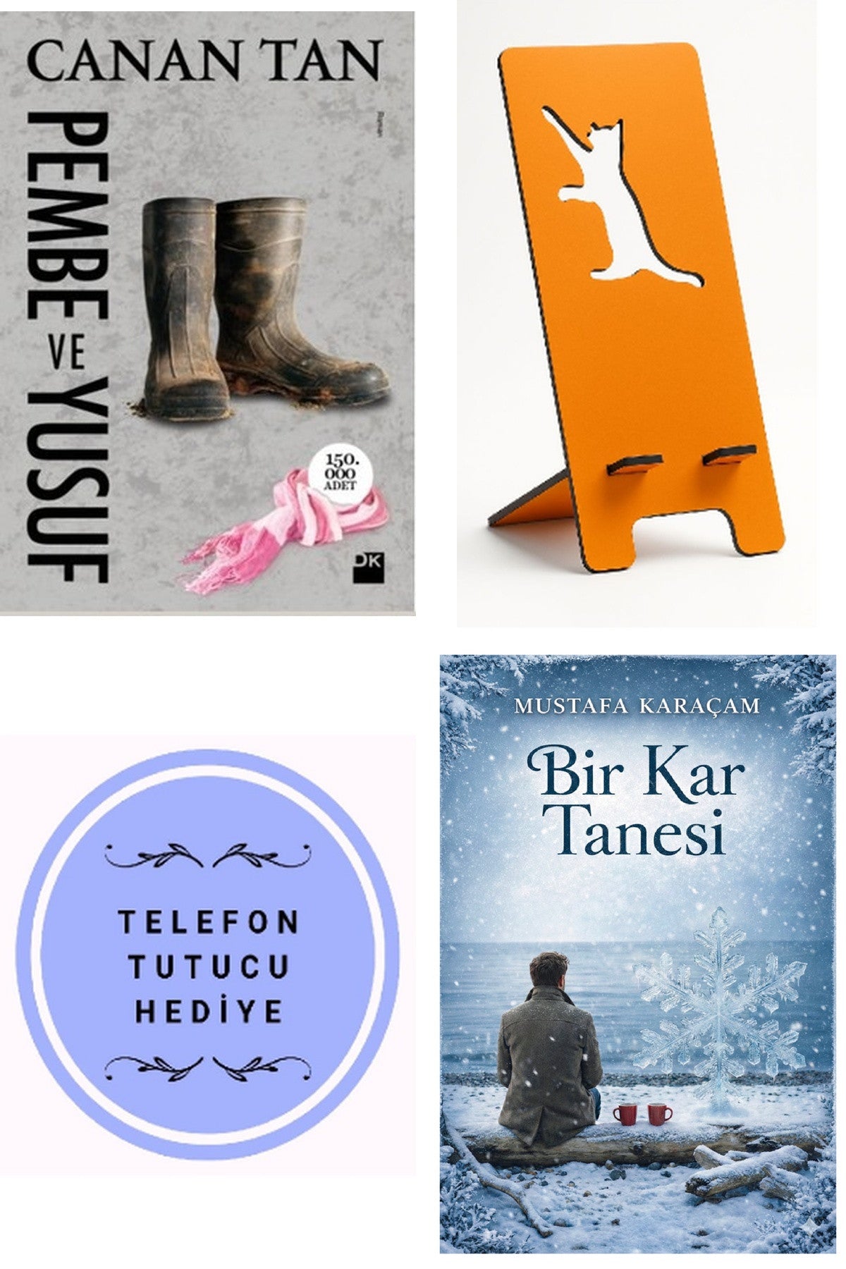 Pembe ve Yusuf - Canan Tan + Telefon Tutucu + Bir Kar Tanesi kitap kapağı