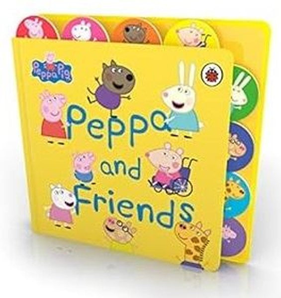 Peppa Pig: Peppa and Friends : Tabbed Board Book - Peppa Pig kitap kapağı