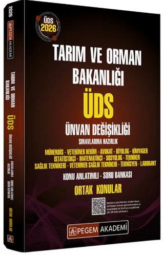 2026 ÜDS Tarım ve Orman Bakanlığı Ünvan Değişikliği Sınavlarına Hazırlık Konu Anlatımlı Soru Bankası | Pegem Akademi Yayıncılık (Ciltsiz)  - Resim 1