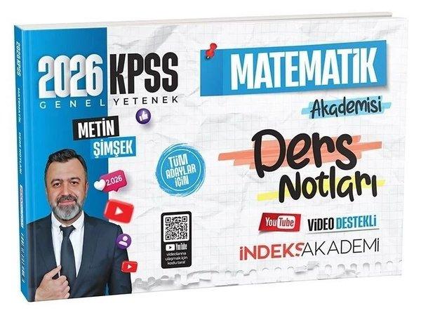 2026 KPSS Matematik Akademisi Video Ders Notları | İndeks Akademi (İnce Kapak)  - Resim 1