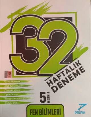 Pruva 5. Sınıf Fen Bilimleri 32 Haftalık Deneme - Kolektif kitap kapağı