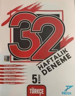 Pruva 5. Sınıf Türkçe 32 Haftalık Deneme - Kolektif kitap kapağı