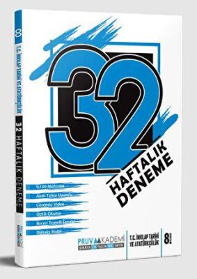 8. Sınıf T.C. İnkılap Tarihi ve Atatürkçülük 32 Haftalık Deneme - Kolektif kitap kapağı
