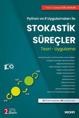 Python ve R Uygulamaları ile Stokastik Süreçler Teori – Uygulama - Gamze Özel Kadılar kitap kapağı