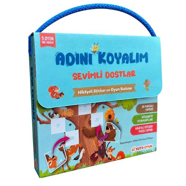 Adını Koyalım - Sevimli Dostlar - Hikayeli Sticker ve Oyun Kutusu - 5 Oyun Bir Arada | Bi Kutu Oyun Yayınevi (İnce Kapak)  - Resim 1