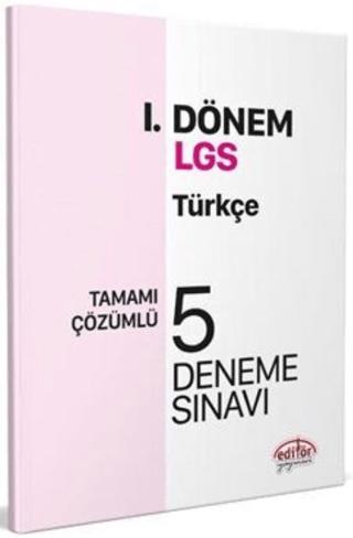 Editör Yayınları 8. Sınıf LGS Türkçe 1. Dönem 5 Deneme