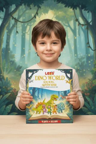 Let’s Dino World Sulu Boya Boyama Kitabı & Aktivite Seti | Lets - Resim 1
