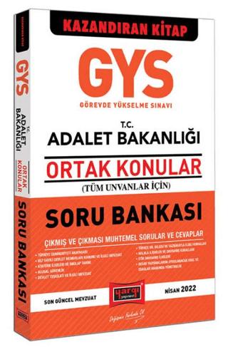 GYS T.C. Adalet Bakanlığı Tüm Ünvanlar İçin Ortak Konular Soru Bankası