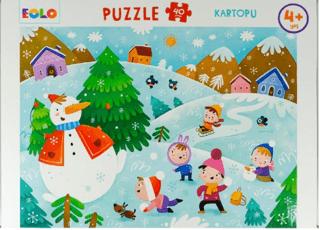 40 Parça Yer Puzzle – Kartopu | Eolo Yayıncılık - Resim 1