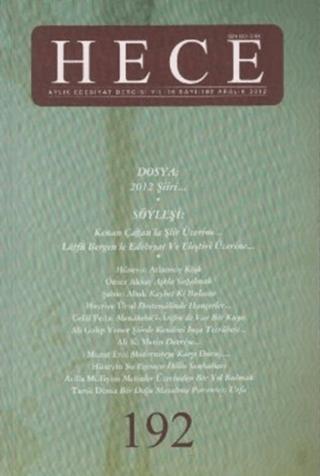 Hece Aylık Edebiyat Dergisi Sayı: 192 | Hece Dergisi (Ciltsiz)  - Resim 1