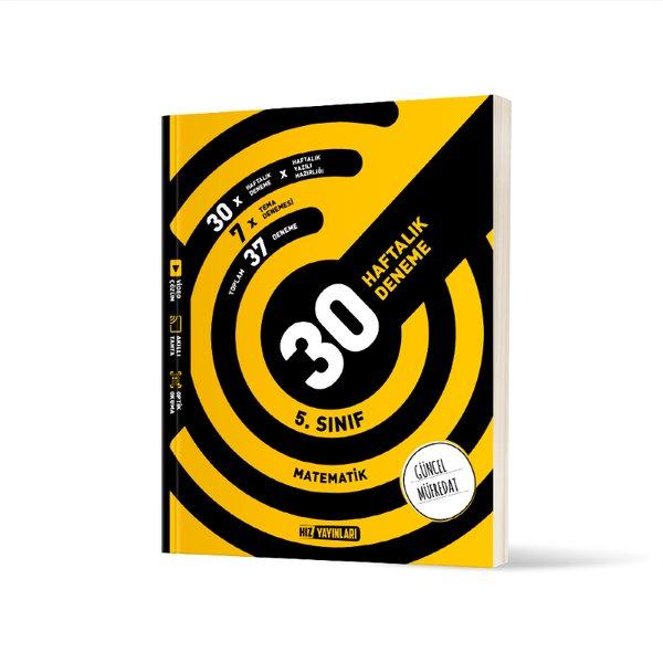 5. Sınıf Matematik 30 Haftalık Deneme | Hız Yayınları (İnce Kapak)  - Resim 1