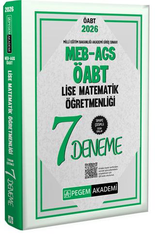 2026 MEB AGS ÖABT Lise Matematik Öğretmenliği Tamamı Çözümlü 7 Deneme | Pegem Akademi Yayıncılık (Ciltsiz)  - Resim 1