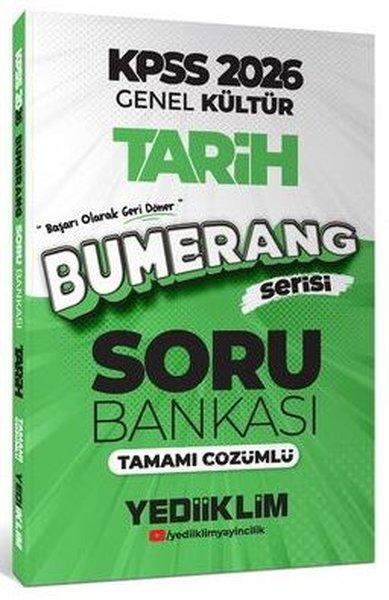 2026 KPSS Genel Kültür Bumerang Tarih Tamamı Çözümlü Soru Bankası | Yediiklim Yayınları (İnce Kapak)  - Resim 1