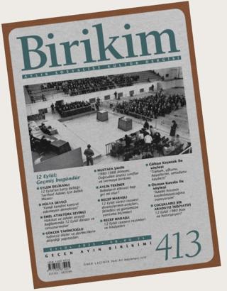 Birikim Aylık Sosyalist Kültür Dergisi Sayı: 413 Eylül 2023 | Birikim Yayınları (Ciltsiz)  - Resim 1
