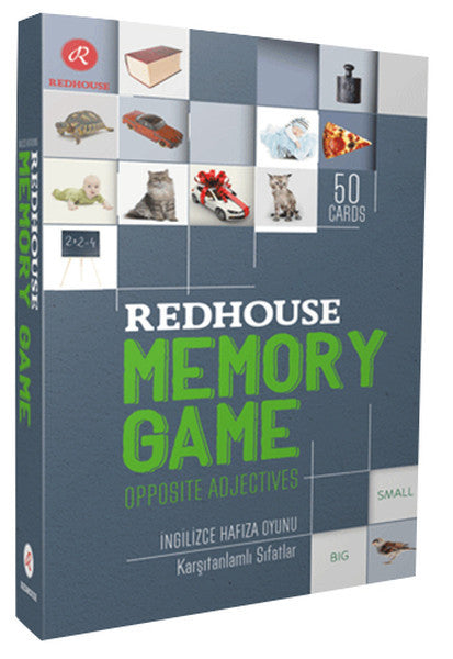Redhouse Memory Game - Opposite Adjectives Hafıza Oyunu - Karşıtanlamlı Sıfatlar - Turgay Bayındır kitap kapağı