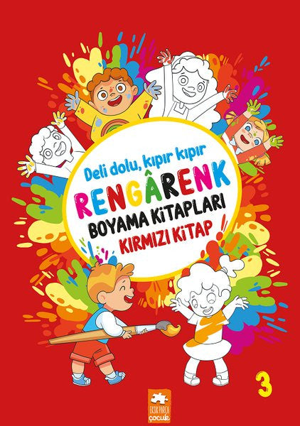 Rengarenk Boyama Kitapları - Kırmızı Kitap - Kolektif kitap kapağı