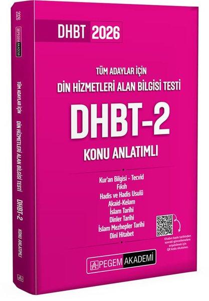 2026 Din Hizmetleri Alan Bilgisi Testi DHBT - 2 Konu Anlatımlı | Pegem Akademi Yayıncılık (İnce Kapak)  - Resim 1