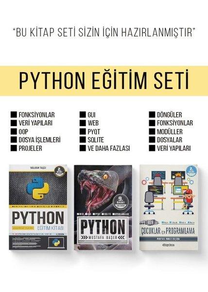 Python Eğitim Seti - 3 Kitap Takım | Dikeyeksen (İnce Kapak)  - Resim 1