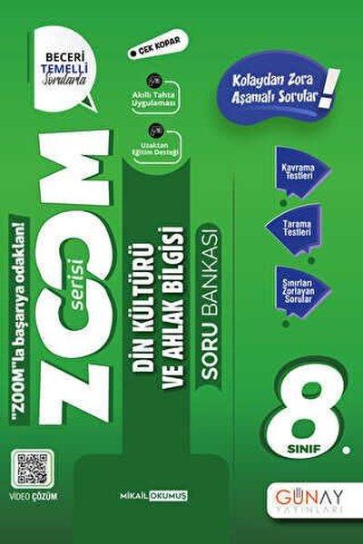 8.Sınıf Din Kültürü ve Ahlak Bilgisi Zoom Soru Bankası | Günay Yayıncılık (İnce Kapak)  - Resim 1