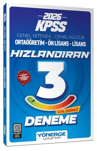 2026 KPSS Genel Yetenek Genel Kültür Hızlandıran 3 Deneme Çözümlü