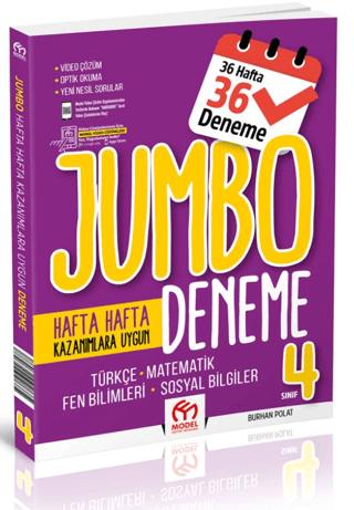 4.Sınıf Jumbo Tüm Dersler Deneme | Model Eğitim Yayıncılık (Ciltsiz)  - Resim 1