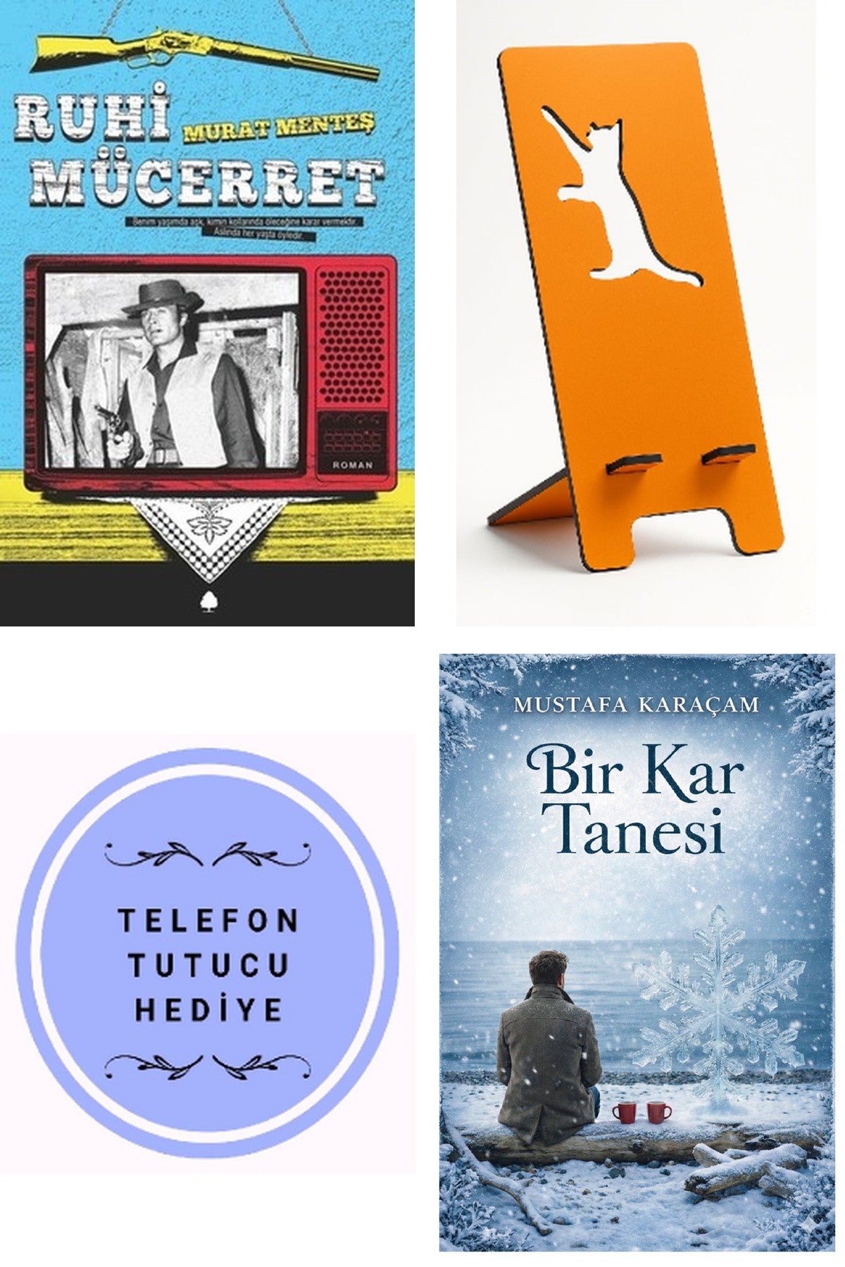 Ruhi Mücerret - Murat Menteş + Telefon Tutucu + Bir Kar Tanesi kitap kapağı