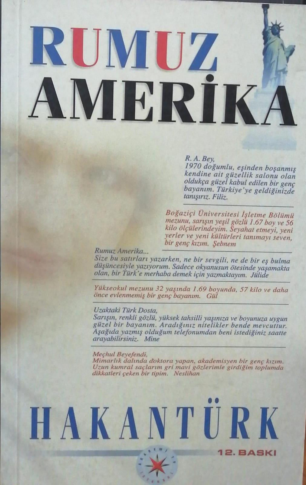 Rumuz Amerika Hakan Türk - Hakan Türk kitap kapağı