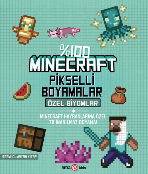 Minecraft Pikselli Boyamalar - Özel Biyomlar | Beta Kids (İnce Kapak)  - Resim 1