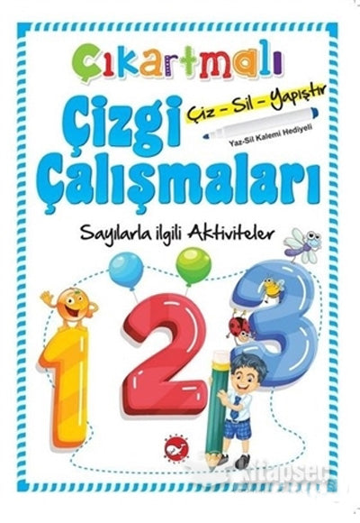 Çıkartmalı Çizgi Çalışmaları Sayılarla İlgili Aktiviteler - Kolektif kitap kapağı