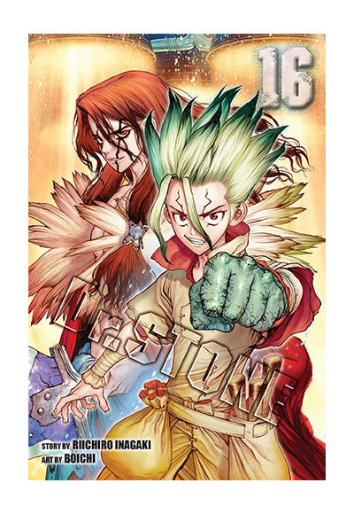 Dr. STONE, Vol. 16 VIZ Media - Kolektif kitap kapağı