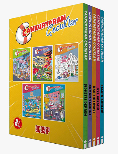 Cankurtaran Çocuklar Kutulu 5 Kitap Acayip - Gülhan Alışık kitap kapağı