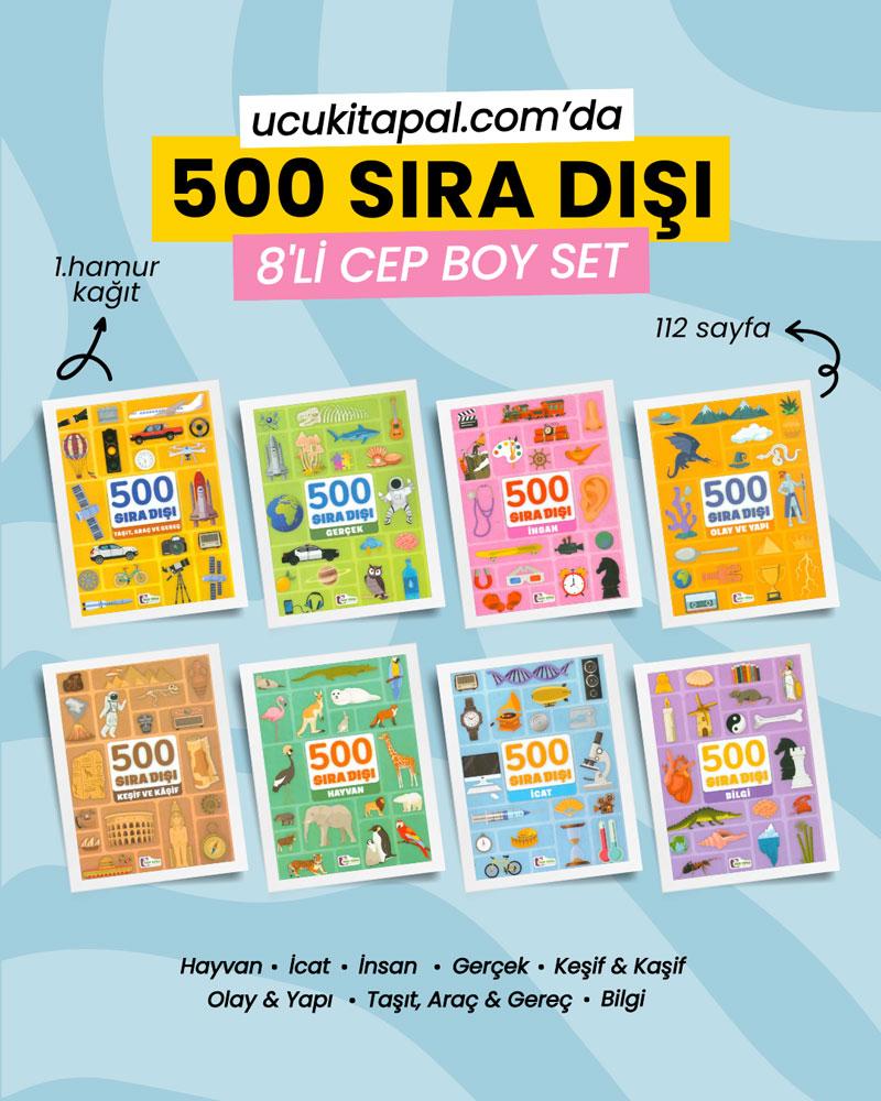 500 Sıra Dışı 8li Cep Boy Set Mor Elma Yayıncılık - Resim 1